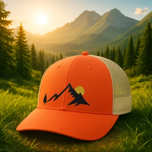 Sombrero de camionero de aventura, diseño de amanecer de montaña para senderismo, gorra de camionero Snapback - Imagen 1 de 7