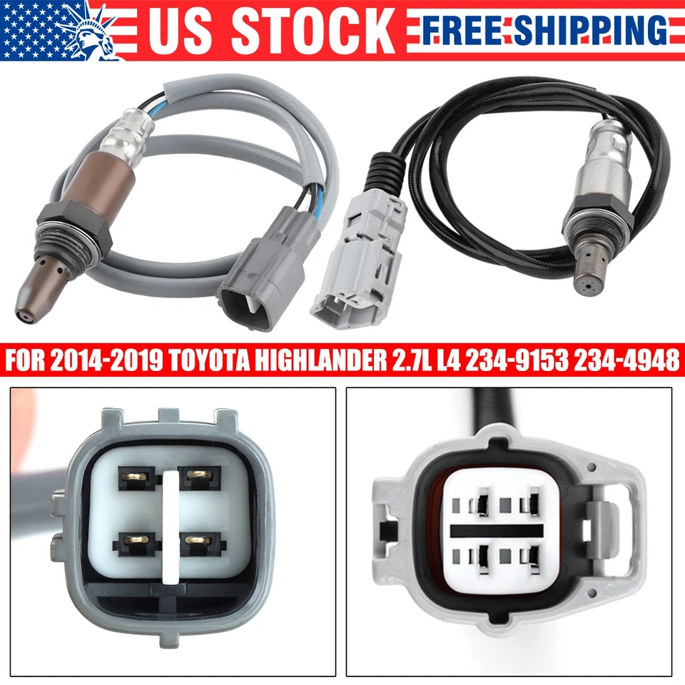 2 sensores de oxígeno O2 aguas arriba y aguas abajo para Toyota Highlander 2014-19 2,7 L L L4 Foto 1 de 4