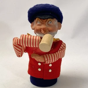 READ Vintage 1960s sailor BEER drinking drunk man squeaker toy Germany Creepy - Picture 1 of 9