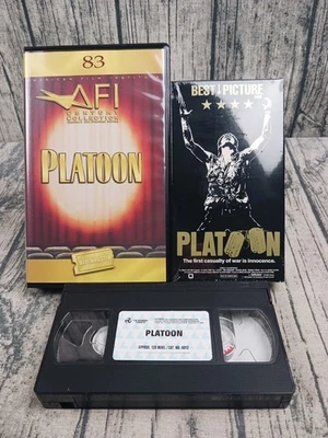 Platoon (VHS, BLOCKBUSTER VIDEO, AFI CENTURY COLLECTION) #83 - Pre-Owned, Good  - Image 1 of 2
