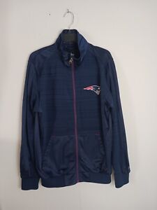 New England Patriots NFL Glll Navy Blue Full Zip Track Jacket Mens Size M