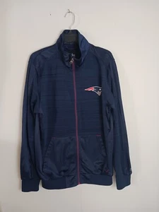 New England Patriots NFL Glll Navy Blue Full Zip Track Jacket Mens Size M - Picture 1 of 12