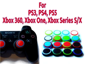 Thumb Stick Grip Caps for PS5 PS4 PS3 Xbox Series X/S One 360 Controller Cover - Picture 1 of 17