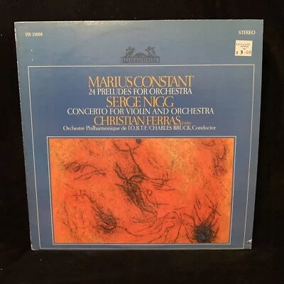 CHRISTIAN FERRAS, violin - SERGE NIGG Violin Concerto, CONSTANT - HELIODOR ST LP - Image 1 of 4