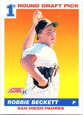 Robbie Beckett 1991 Score #673 San Diego Padres RC - Image 1 of 2