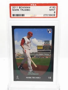 2011 Bowman - #193 Mark Trumbo - RC Rookie - PSA Mint 9.0 - Los Angeles Angels - Foto 1 di 11