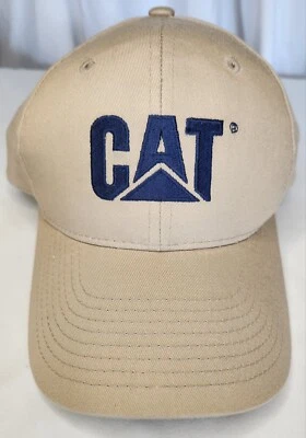 Chapéu/tampa ajustável CAT Caterpillar bronzeado/azul - Imagem 1 de 4