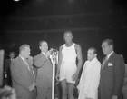 Kid Gavilan Weighs In Before His Bout Against Bobo Olson 1950S Old Boxing Photo