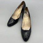 Cellini Shoes Philadelphia Vintage Heels Women's 7b Black Made In The Usa 34875