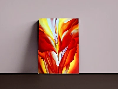GEORGIA O'KEEFFE ROJO CANNA MINIMALISMO ARTE IMPRESIÓN GICLEE LIENZO FINO Foto 1 de 4