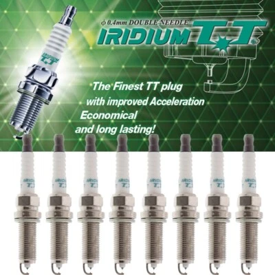 Bujía DENSO Iridium TT genuina 8 piezas para Jaguar/Mercedes-Benz/Nissan V8 Foto 1 de 4