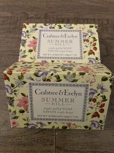 Crabtree & Evelyn SUMMER HILL 2 Pack- 7oz Each- Scented Soap- Discontinued NEW - Picture 1 of 4