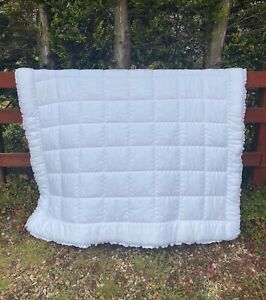 Vintage Bedspread. Quilted. White Terylene. Double Bed Size. 1960s GC