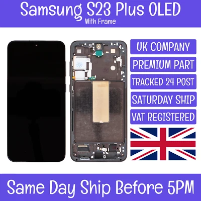 DAVE-TECH Samsung Galaxy S23 Plus SM-S916 OLED LCD Screen Display Touch Digitizer + Frame