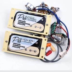 Epiphone Alnico II 57 Classic Plus ProBucker Zebra Pickups Wiring Harness Set - Picture 1 of 7