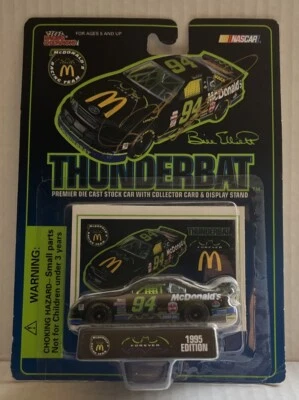 Bill Elliott -  #94 Ford ThunderBat 1995 NASCAR McDonalds w/ Autographed Card - Image 1 of 3