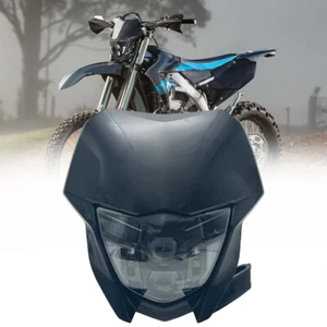 For Yamaha WR450F WR250F Enduro Supermoto Dirt Bike LED Headlight w/Black Mask - Picture 1 of 11