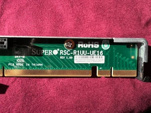 Supermicro RSC-R1UU-UE16 RSC-R1UU-E8R+ 1U UIO Riser Cards Right Side w/ bkt - Picture 1 of 6