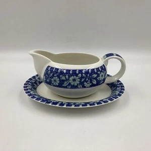 St.Michael Glendale Floral Gravy/Sauce Boat and Dish (H3) NS#8824 - Picture 1 of 7