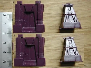 2 X FORT+TOWER (CITY) MINIATURES/ +- 1/300 / AGE OF CONAN BOARDGME PARTS G88 - Imagen 1 de 2