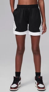 Jordan Diamond Girls Shorts - Black/White - Picture 1 of 6