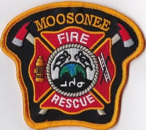 Moosonee Fire Rescue Ontario Canada patch NEW  gold - Picture 1 of 1