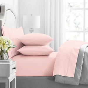 Queen Bed Renee Taylor Premium 1000 Thread count Egyptian Cotton sheet sets Prim - Picture 1 of 1