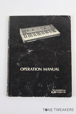 SEQUENTIAL CIRCUITS SIXTRAK OPERATION MANUAL synthesizer VINTAGE SYNTH DEALER - Image 1 of 4