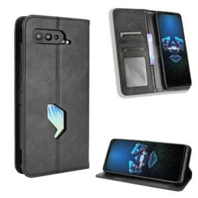 For ASUS ROG Phone 5 / 5 Pro Case PU Leather Wallet Card Slot Stand Flip Cover - Image 1 of 4