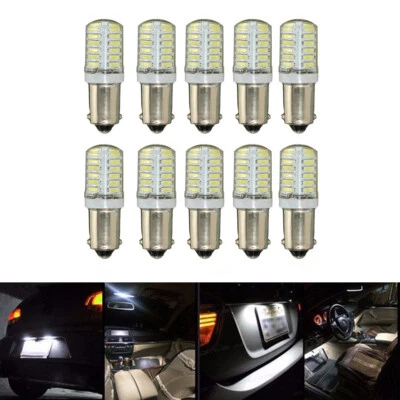 10x BA9S T11 T4W 4014 LED 24-SMD Car Side Light Bulb Interior Lamp White DC 12V - Image 1 of 4