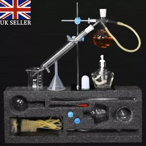 Distiller Distillation Apparatus Lab Glassware Scientific Water / Essential Oil - Picture 1 of 7