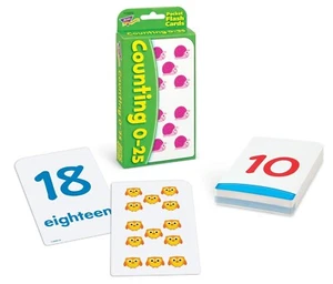 Counting Math Number Recognition 0-25 Game Flash Cards Kids Preschool Activities - Picture 1 of 5