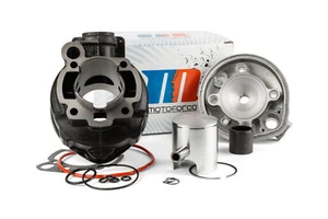 GRUPPO TERMICO CILINDRO MOTORFORCE MONOFASCIA Ø49 MOTO MINARELLI AM6 75cc GHISA - Foto 1 di 6