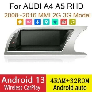 8.8" Car Android Gps Navigation Wifi For Audi A4 A5 8r 08~16 Radio Carpaly Rhd - Picture 1 of 7