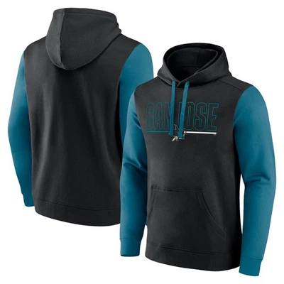 Men's Logo Athletic Black San Jose Sharks Deliver Fleece Pullover Hoodie - Image 1 of 3