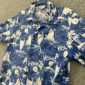 Duke Kahanamoku Vintage 60s Hawaiian Shirt Mens Large Aloha Tiki Hawaiian USA - Picture 1 of 13