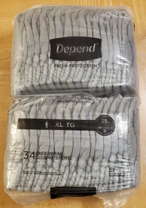 Ropa interior para adultos Depend Fresh Protection 34 quilates, incontinencia extra grande - Imagen 1 de 3