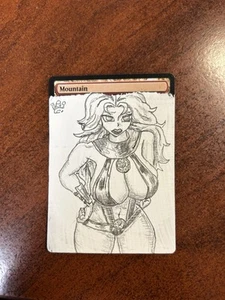 MTG Altered Art Hand Drawn Anime Sketch Card. Teen Titans: Starfire - Picture 1 of 1