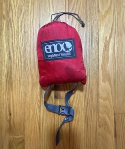 Eagles Nest Outfitters SingleNest Hammock Hiking - max 400lbs - Red Gray - Picture 1 of 6