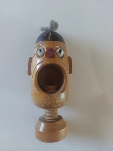 HAND CARVED NUTCRACKER GREY HAIR FOLK ART - Picture 1 of 6