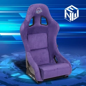 NRG Innovations FRP-303PP-PRISMA Purple Alcantara Medium Size Bucket Racing Seat - Picture 1 of 7