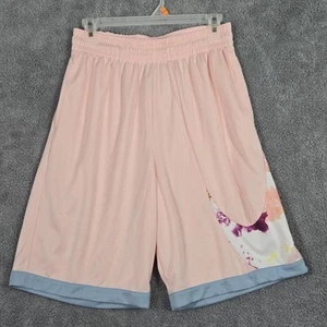 Men's Nike Basketball Dri-Fit Shorts Pink Floral Swoosh Size M - Picture 1 of 6
