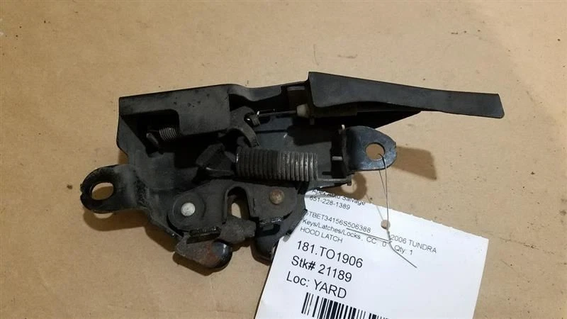 2006 TOYOTA TUNDRA HOOD LATCH - Image 1 of 4