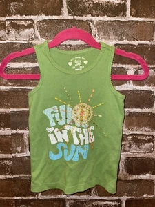 NUEVO CON ETIQUETAS BABYGAP BABY GAP NIÑAS 12-18 MESES DIVERSIÓN EN EL SOL CAMISETA SIN MANGAS VERDE VERANO T - Imagen 1 de 2
