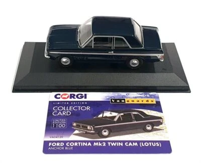 Ford Lotus Cortina Mkii 1968 Twin Cam Anchor Blau Rhd Vanguards VA04120 1/43 - Bild 1 von 4