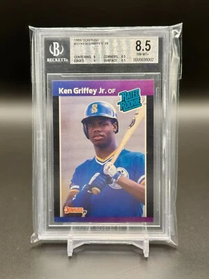 Ken Griffey Jr 1989 Donruss #33 RC ROOKIE BGS 8.5 NM-MINT+ - Image 1 of 2