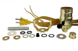 LAMP PART KITS - GOLD CORD, 3-WAY SOCKET TD-396 GOLD - Picture 1 of 1
