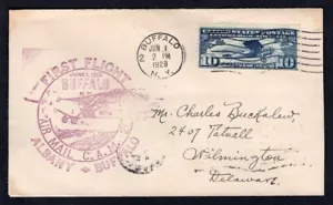 USA Buffalo 1928 First Flight Cover. CAM 20 - Picture 1 of 2