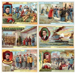La Revolución en China. Un juego de seis tarjetas comerciales alemanas - Imagen 1 de 1
