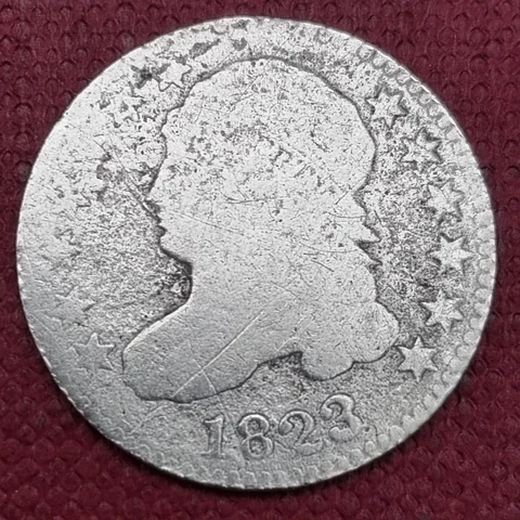 1823 Capped Bust Dime 10c Circulated Details #60323 Cover